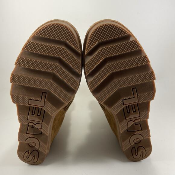 Sorel Joan of Arcric Wedge II Cozy Boots Womens Size 9 Tan Suede Lace Up Booties - Picture 7 of 11